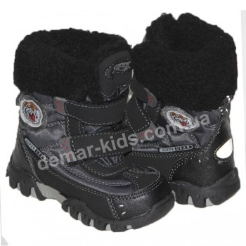 Детские термоботинки SUPER GEAR А 8368 (черные)